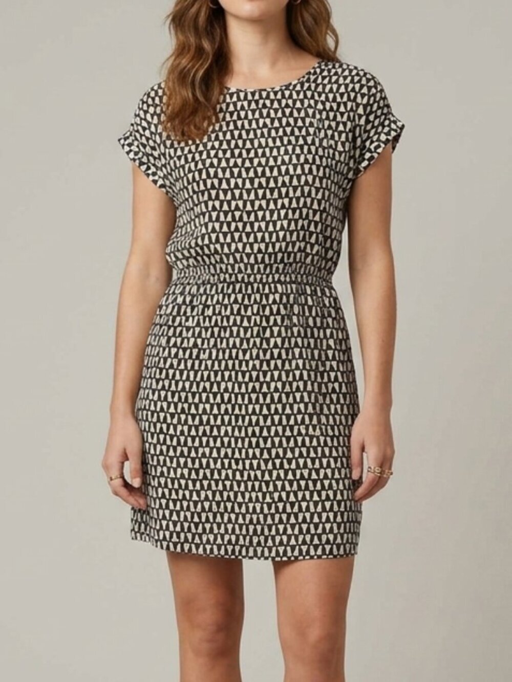 Everly Cream and Black Dress